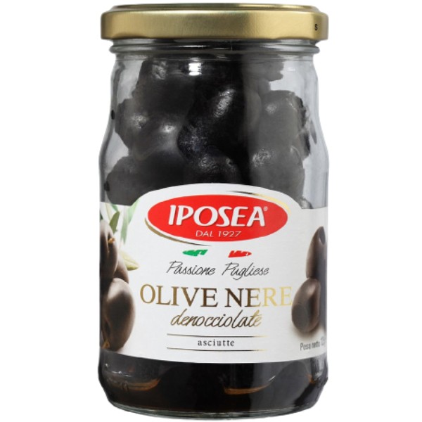 Olives black "Iposea" without pit without liquid 125g
