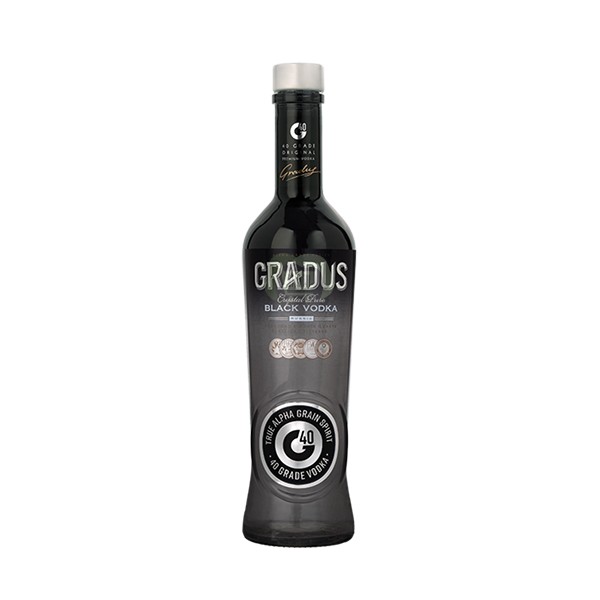 Vodka "Gradus Black" 40% 0.5l