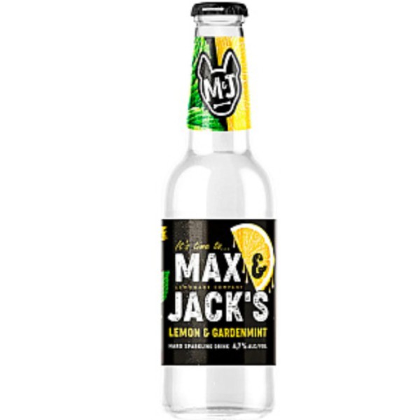 Beer based on "Mac and Jaсk" with lemon and mint flavor in a glass bottle 0.4l