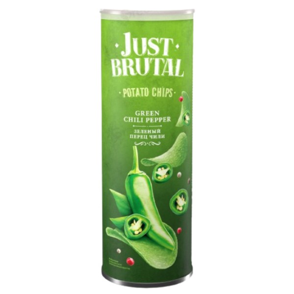 Chips "Just Brutal" with green chili flavor 100g