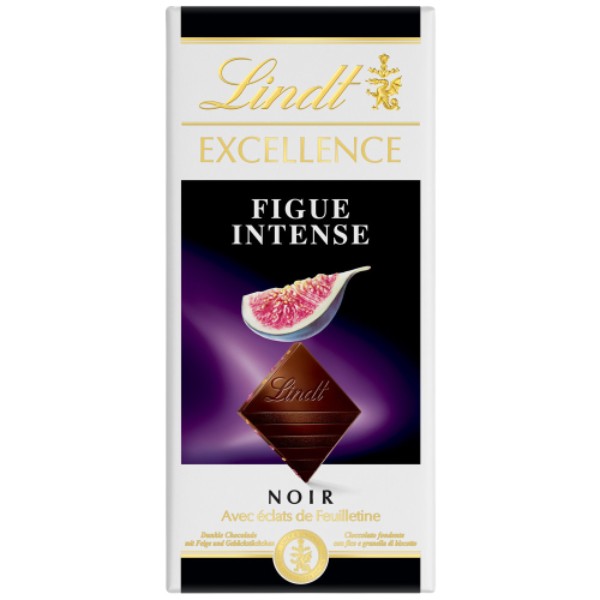 Шоколадная плитка "Lindt" Excellence темный шоколад и инжир 100г