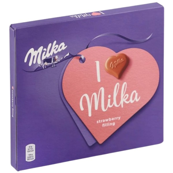 Chocolate "Milka" with cream and strawberry filling 110g