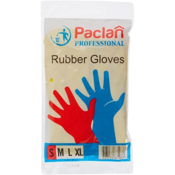 Перчатки "Paclan" Professional резиновые S 1шт