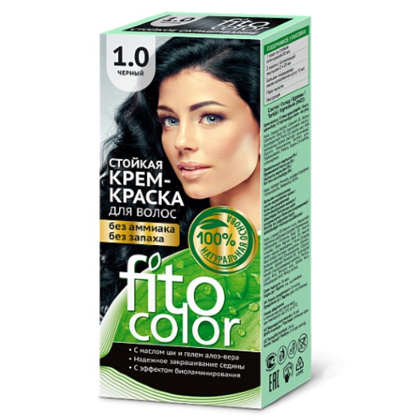 Hair dye "Fito color" 1.0 black 115ml