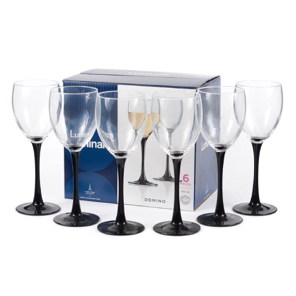 Set of wine glasses “Domino” 250ml 6pcs