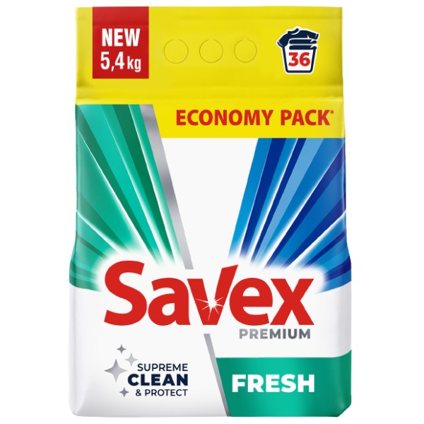 Washing powder "Savex" Premium Fresh 5.4kg