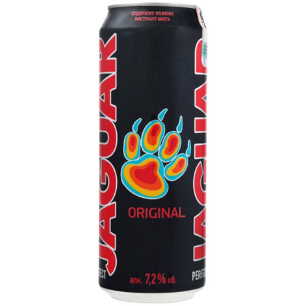 Drink "Jaguar" carbonated low alcohol 7.2% 0.5l
