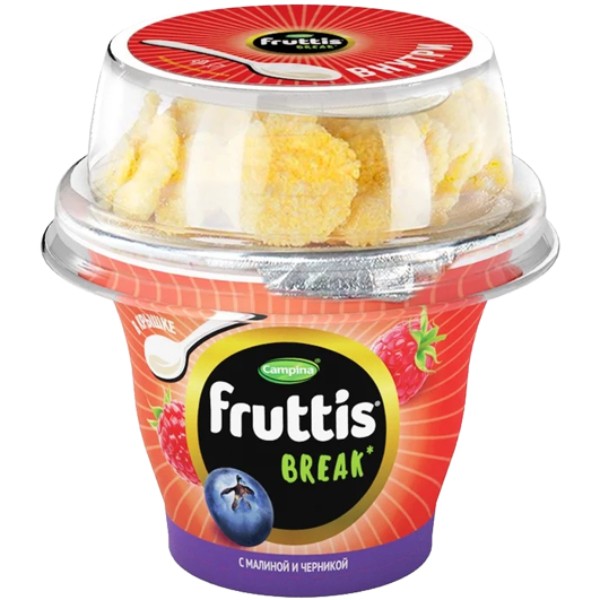 Йогурт "Fruttis" черника малина и овсяные хлопья 2․5% 180г