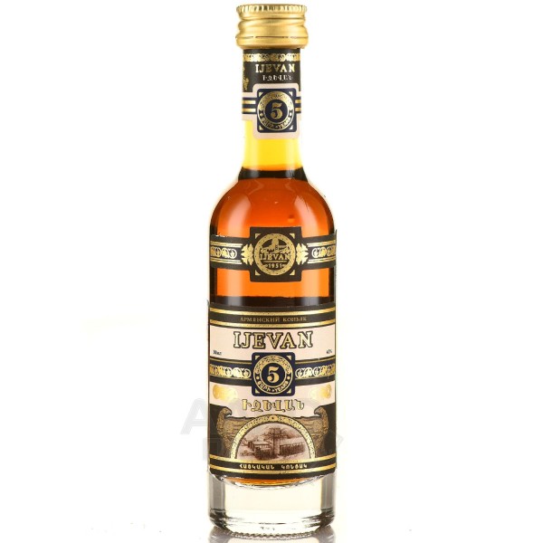 Cognac "Ijevan" 5y. round bottle 0.05l