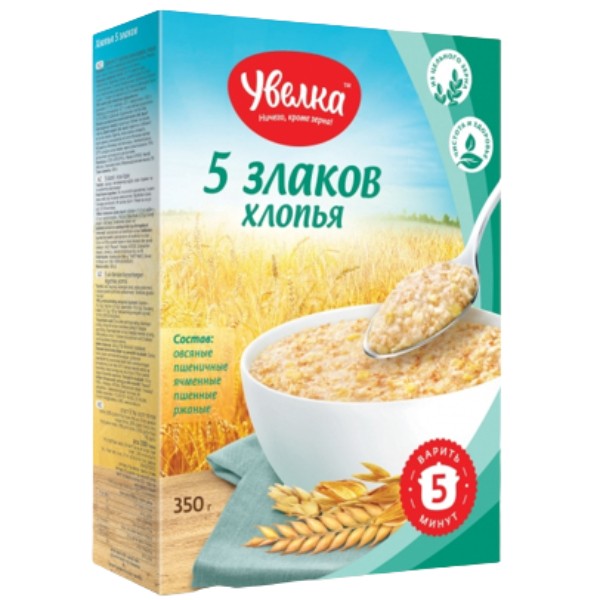 Oat flakes "Uvelka" 5 grains 400g