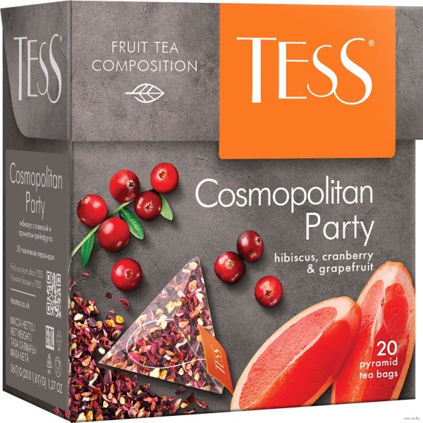 Black tea "Tess" Cosmopolitan Party 20 Pyramid