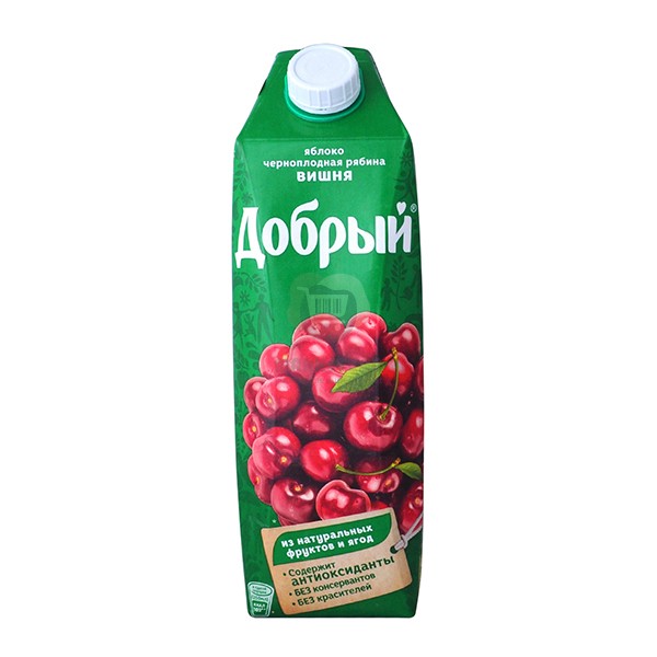 Juice "Dobry" apple rowan cherry 1l