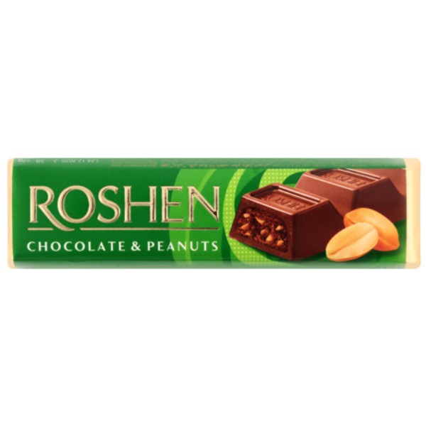 Chocolate bar "Roshen" with peanut filling 38g