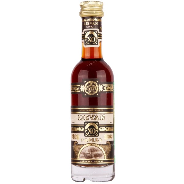 Cognac "Ijevan" XO 10y. round bottle 0.05l