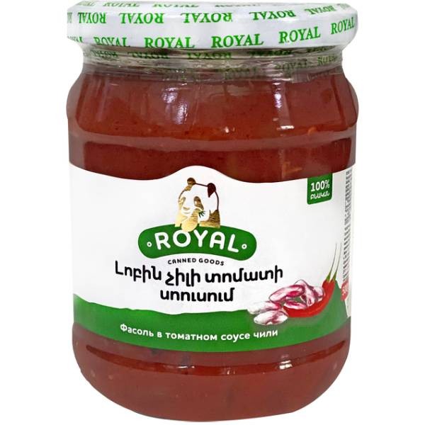 Canned vegetables "Royal" beans in chili tomato 510gr