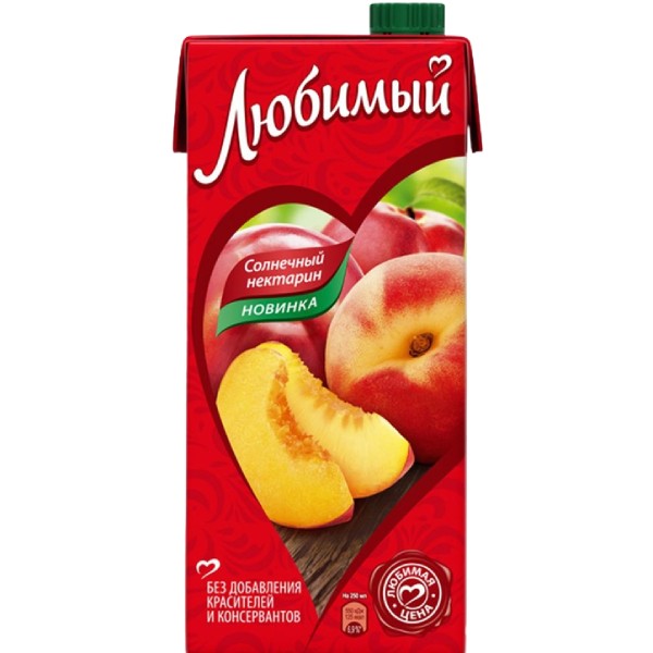 Juice "Lyubimiy" nectarine 0.95l
