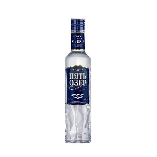 Vodka "Five Lakes" 40% 0.5l