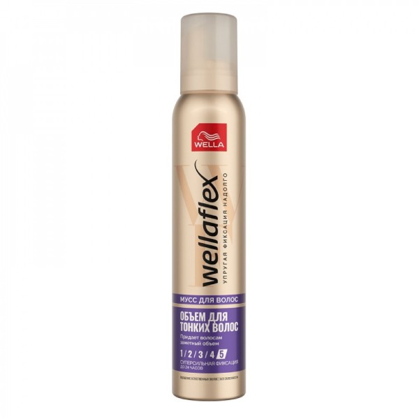 Hair mousse "Wella Wellaflex" No. 5 for thin hair 200ml