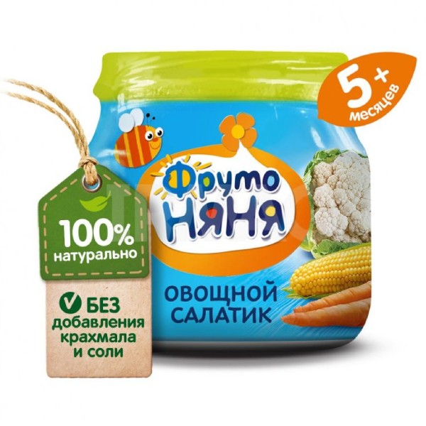 Baby puree "FrutoNyanya" vegetable salad 80g