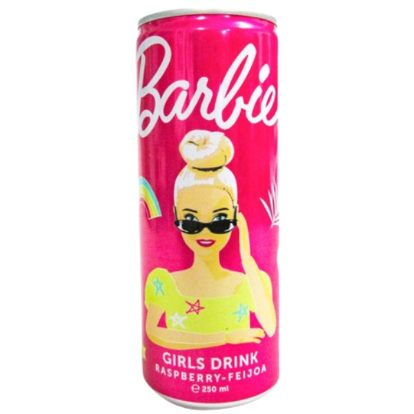 Напиток "Barbie" малина и фейхоа газированный ж/б 250м