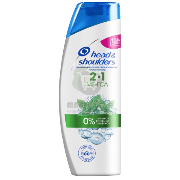 Шампунь "Head & Shoulders" мятный 2 в 1 400мл