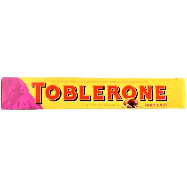 Шоколадная плитка "Toblerone" фрукты и орехи 100г