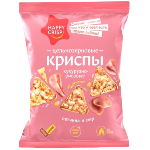 Չիփս «Happy Crisp» խոզապուխտ և պանիր 50գ