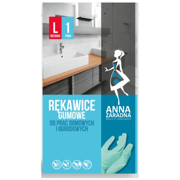 Glove "Anna Zaradna" L rubber 1pcs