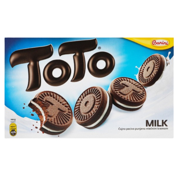 Печенье "Toto" с молочной начинкой 220г