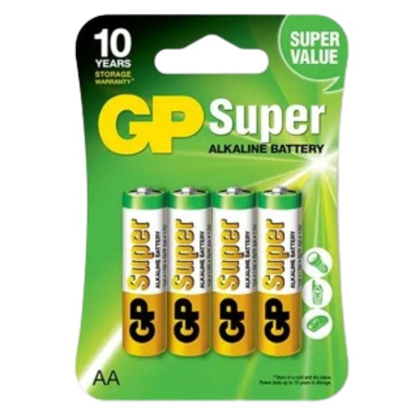 Batteries "GP" Super Alkaline AA 1.5V 4pcs