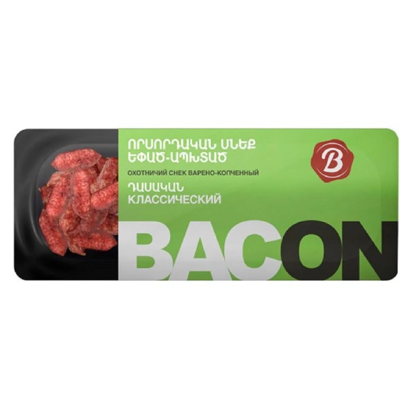 Hunting snack "Bacon" with cooked-smoked cheese 120g