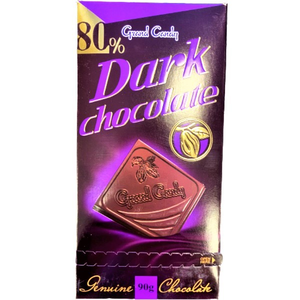 Շոկոլադե սալիկ «Grand Candy» 80% մուգ շոկոլադ 100գ