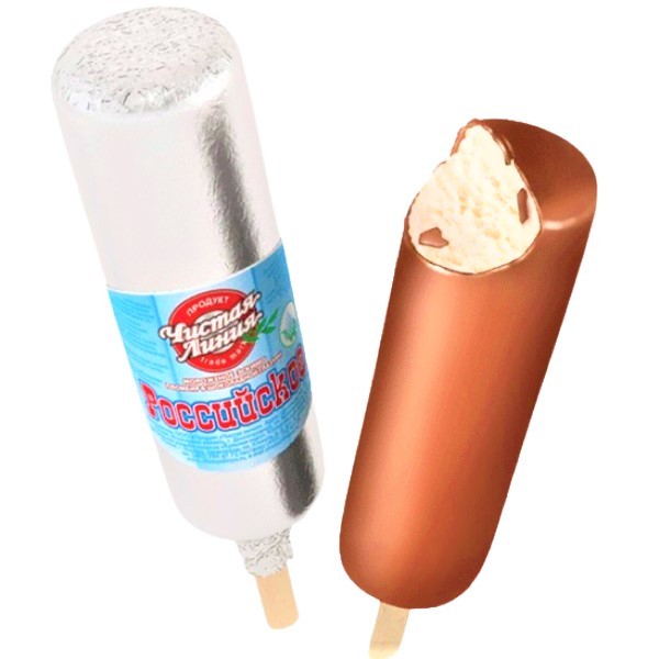 Ice-cream "Chistaya liniya" Russian eskimo vanilla 80g