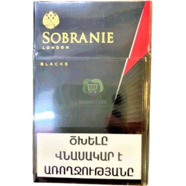 Ծխախոտ «Sobranie» Սլայդ սև 20հատ
