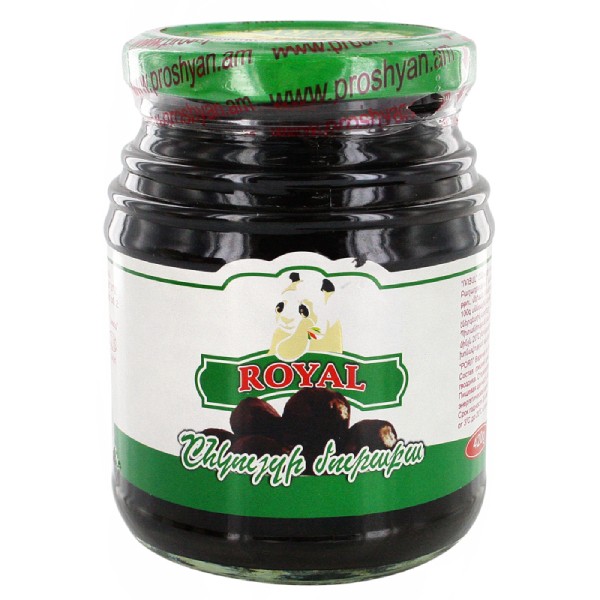 Canned nut jam "Royal" in glass container 500ml