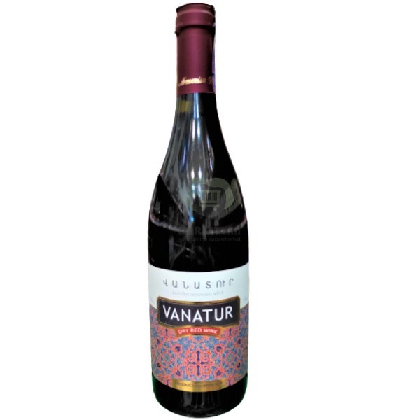Գինի «Vanatur» կարմիր անապակ 13% 0.75լ