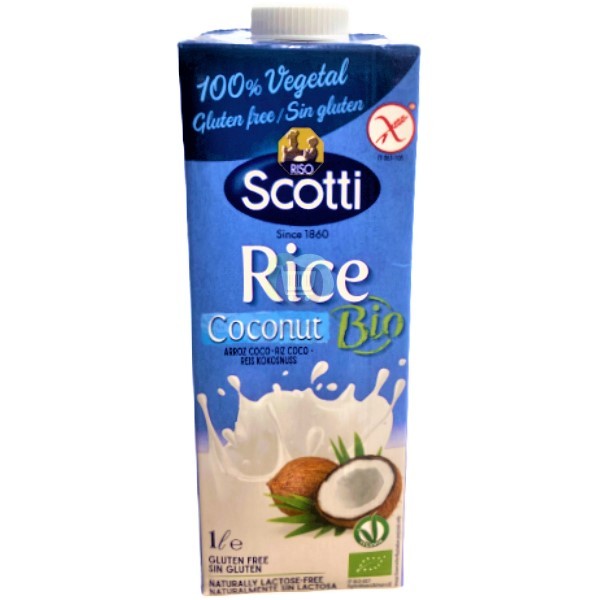 Напиток рисовый "Rico Scotti" Био кокос без глютена и лактозы 1л