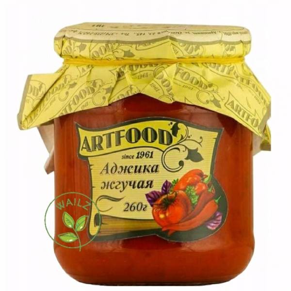 Adjika "Artfood" spicy in a glass container 260 gr