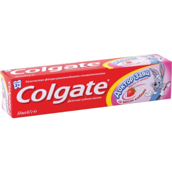 Зубная паста "Colgate" детская 2+ со вкусом клубники 66г