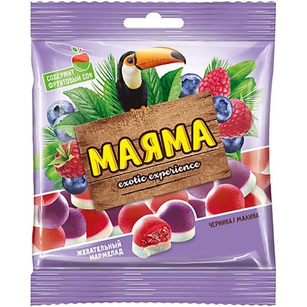 Chewing marmalade "Mayama" blueberry and raspberry 70gr