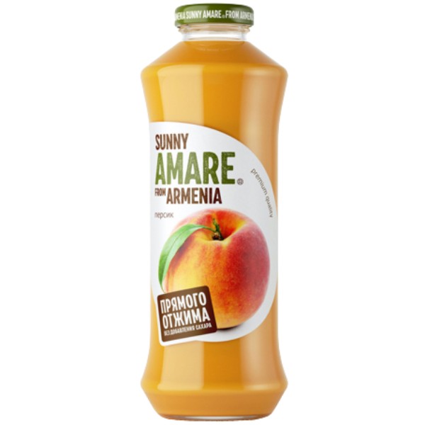 Juice "Amare" peach freshly squeezed g/b 750ml