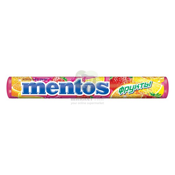 Chewing gum "Mentos" fruit 6/20 8 pieces