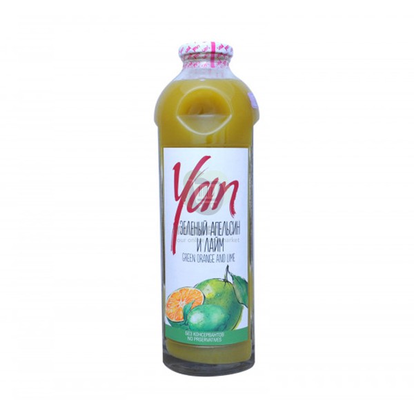 Juice "Yan" green orange, lime 0.93l