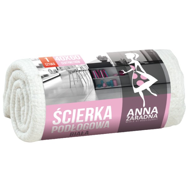 Floor cloth "Anna Zaradna" 40*60cm white 1pcs