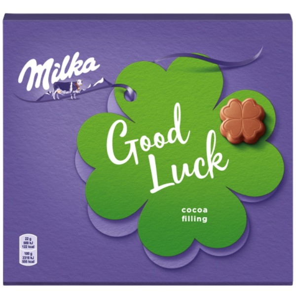 Chocolate candies "Milka" milky with cocoa filling 110g