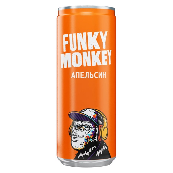 Գազավորված ըմպելիք «Funky Monkey» նարինջ 0,25լ