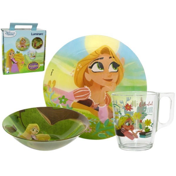 Set of dishes children's "Luminarc" Disney Princess 3pcs