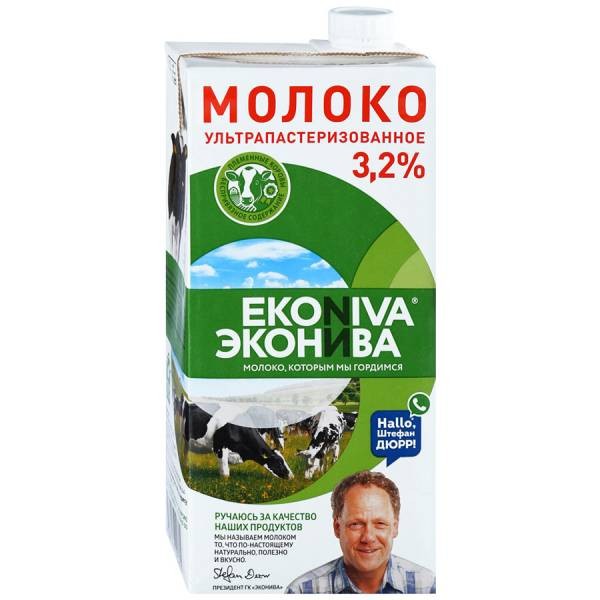 Milk "Econiva" with 3.2% fat content 1l