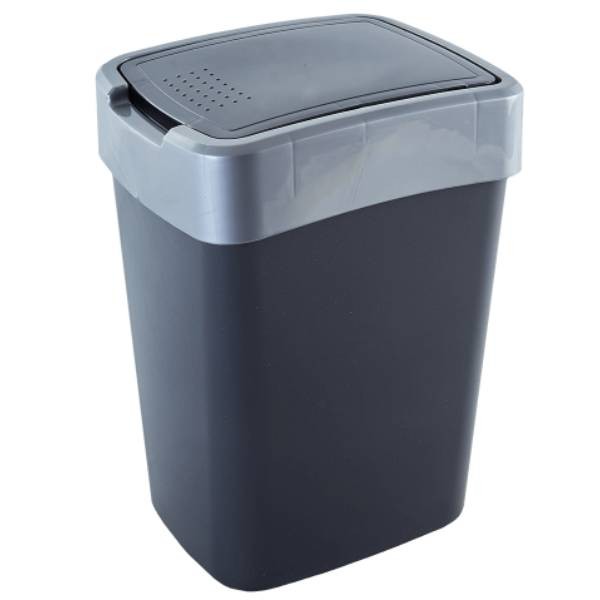 Garbage bucket "Evro" granite gray 25l