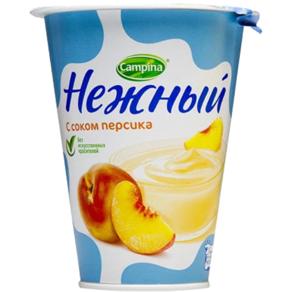 Yogurt "Nejniy" with peach juice 1.2% 320g